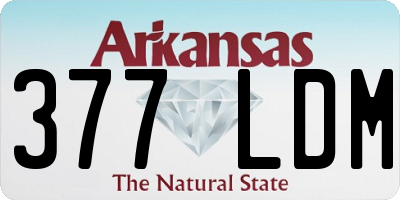 AR license plate 377LDM