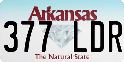 AR license plate 377LDR