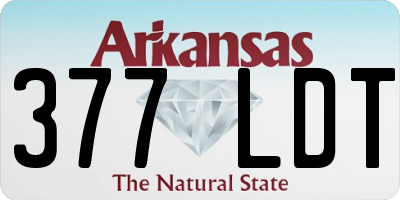 AR license plate 377LDT