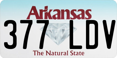 AR license plate 377LDV
