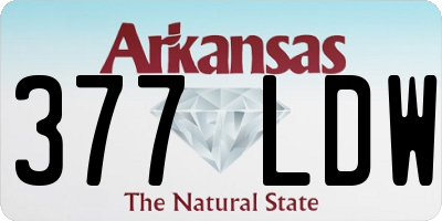 AR license plate 377LDW