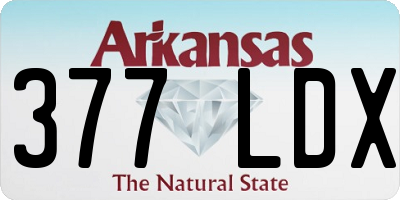 AR license plate 377LDX