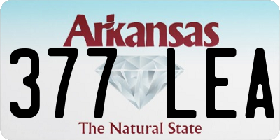 AR license plate 377LEA