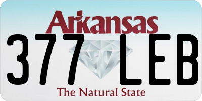 AR license plate 377LEB