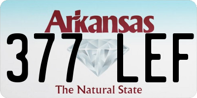 AR license plate 377LEF
