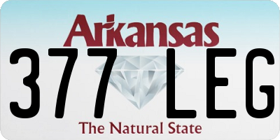 AR license plate 377LEG