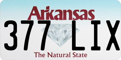 AR license plate 377LIX