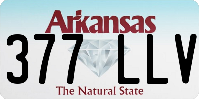AR license plate 377LLV