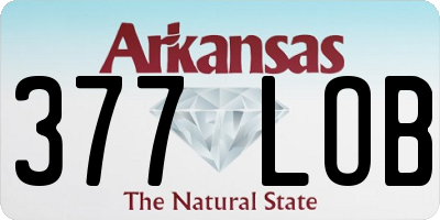 AR license plate 377LOB