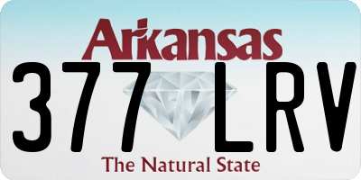 AR license plate 377LRV