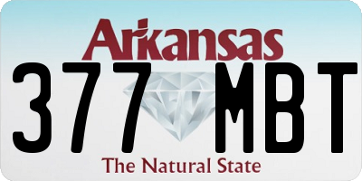 AR license plate 377MBT