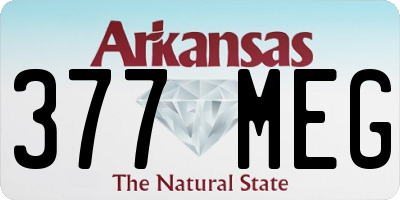 AR license plate 377MEG