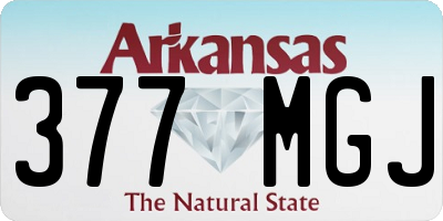 AR license plate 377MGJ