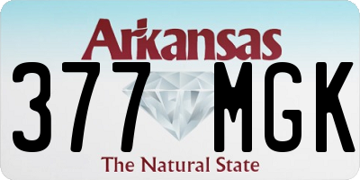AR license plate 377MGK
