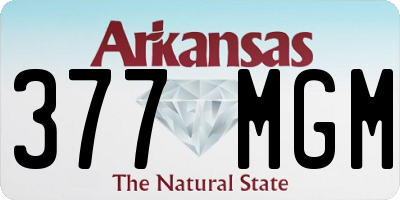 AR license plate 377MGM