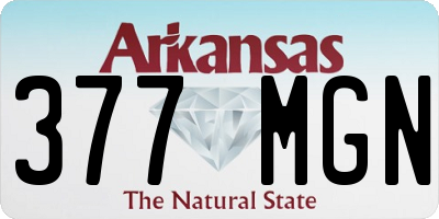 AR license plate 377MGN