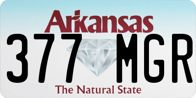 AR license plate 377MGR