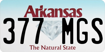 AR license plate 377MGS