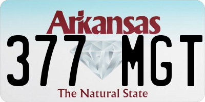 AR license plate 377MGT