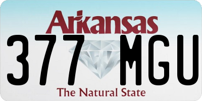 AR license plate 377MGU