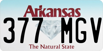 AR license plate 377MGV