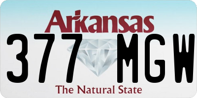 AR license plate 377MGW