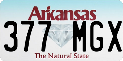 AR license plate 377MGX