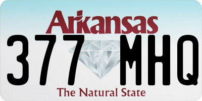 AR license plate 377MHQ