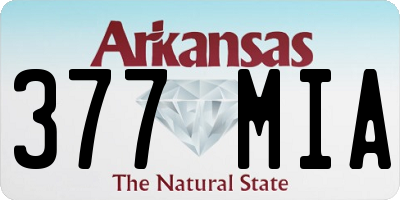 AR license plate 377MIA