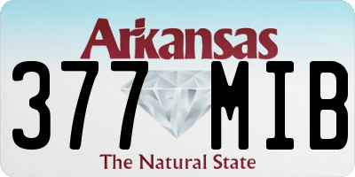 AR license plate 377MIB