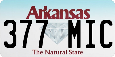 AR license plate 377MIC