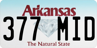 AR license plate 377MID