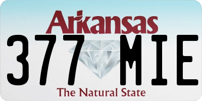 AR license plate 377MIE