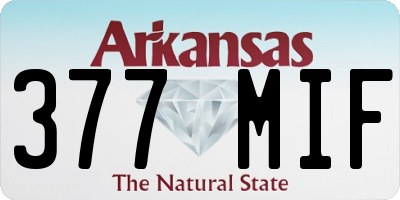 AR license plate 377MIF