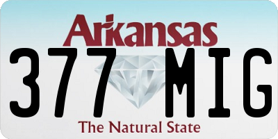 AR license plate 377MIG