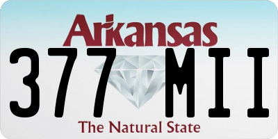 AR license plate 377MII