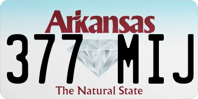 AR license plate 377MIJ