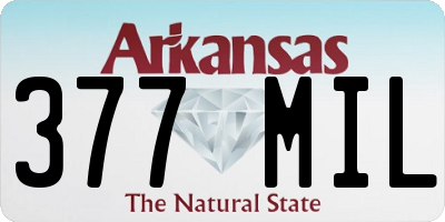 AR license plate 377MIL