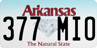 AR license plate 377MIO