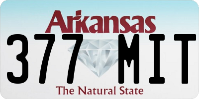 AR license plate 377MIT