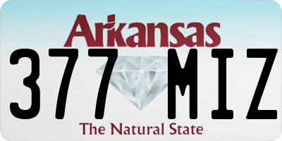 AR license plate 377MIZ