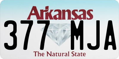 AR license plate 377MJA
