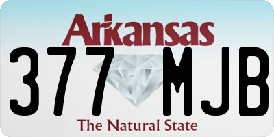 AR license plate 377MJB