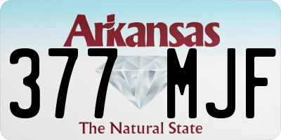 AR license plate 377MJF