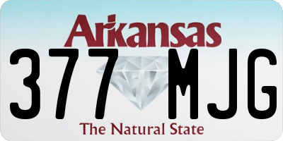 AR license plate 377MJG