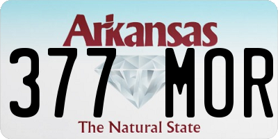 AR license plate 377MOR