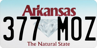 AR license plate 377MOZ