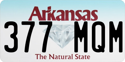 AR license plate 377MQM