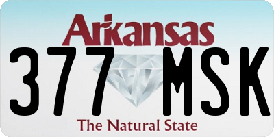 AR license plate 377MSK
