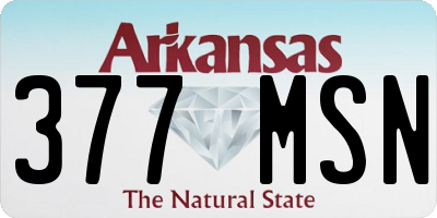 AR license plate 377MSN